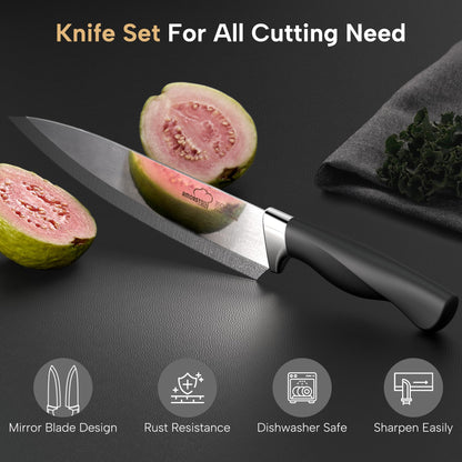 14-Piece Stainless Steel Kitchen Knife Set