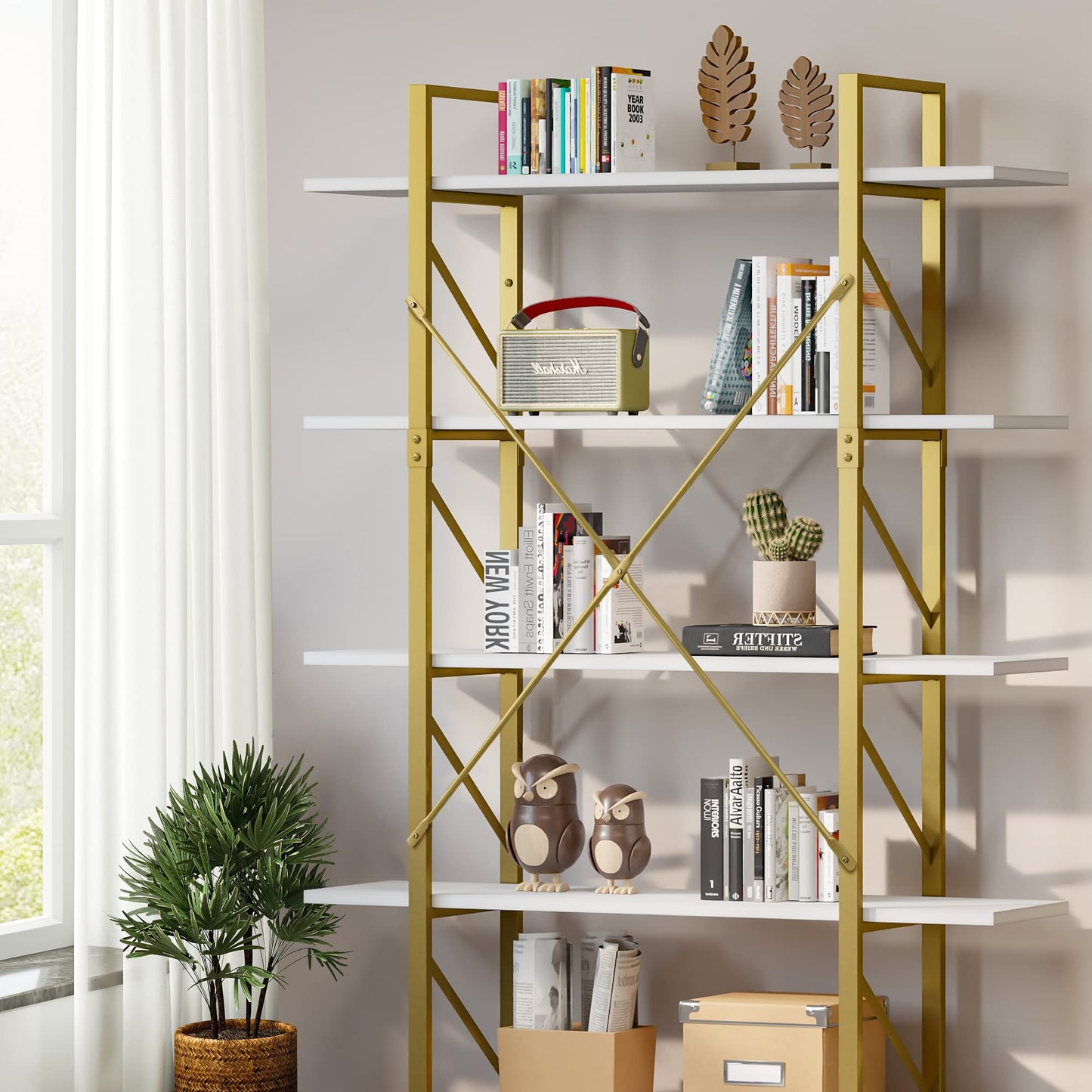 5-Tier YITAHOME Modern Bookshelf for Home Office