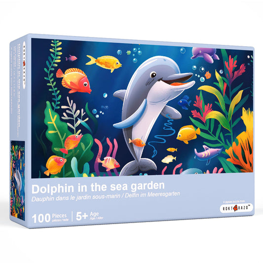 Dolphin Sea Garden 100-Piece Jigsaw Puzzle