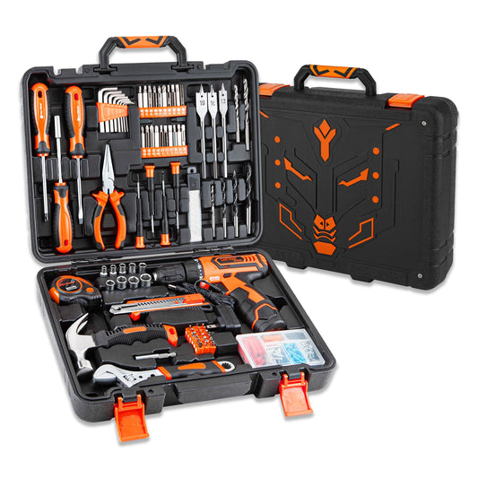 198 Piece CARTMAN 12V Cordless Drill Power Tool Kit