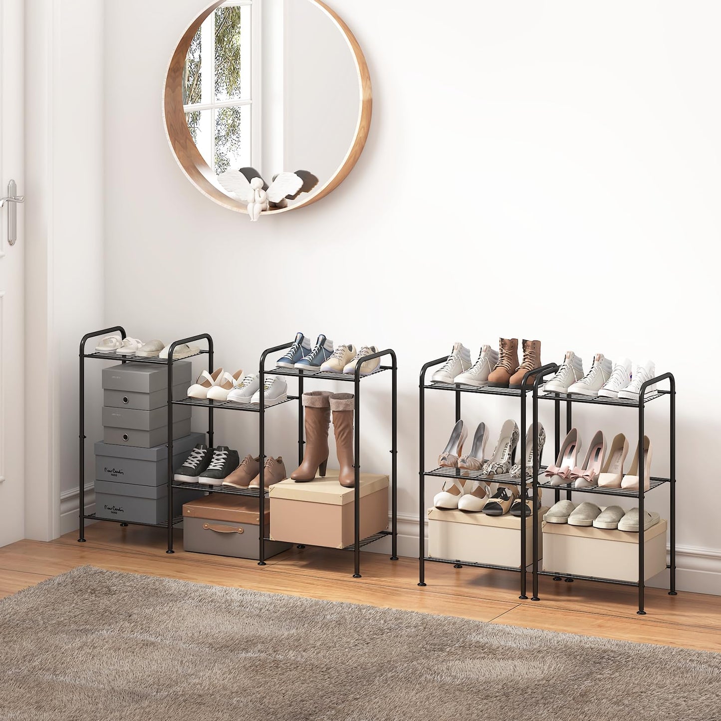 Expandable 6-Layer Shoe Rack for Easy Storage
