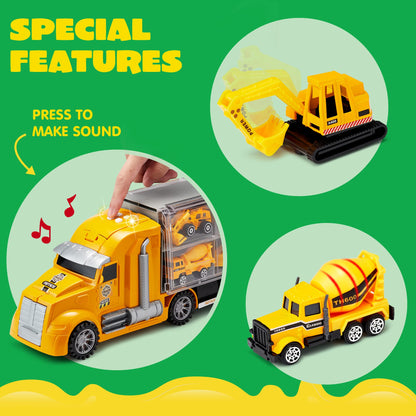 JOYIN 25-in-1 Construction Truck Toy Set