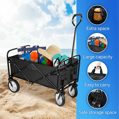 Collapsible Garden Cart with Swivel Wheels