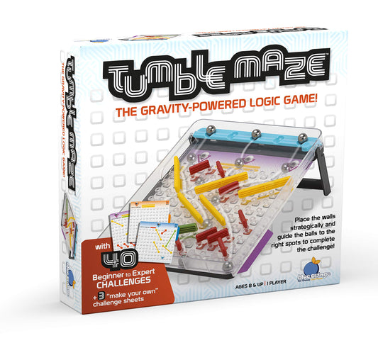 Blue Orange Marble Run Gravity Puzzle Game