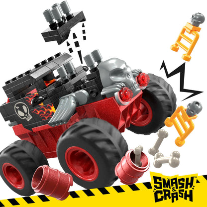 UPDATE: DEAD! MEGA Hot Wheels Monster Trucks Building Toy, Smash & Crash Bone Shaker Crush Course with 151 Pieces, 1 Figure and 1 Ramp, Red, Kids Age 5+ Years