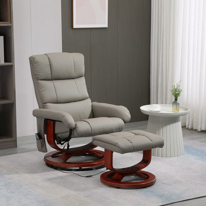 HOMCOM Massage Recliner Chair with Ottoman