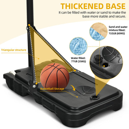DWVO Portable Basketball Hoop for Outdoor Fun