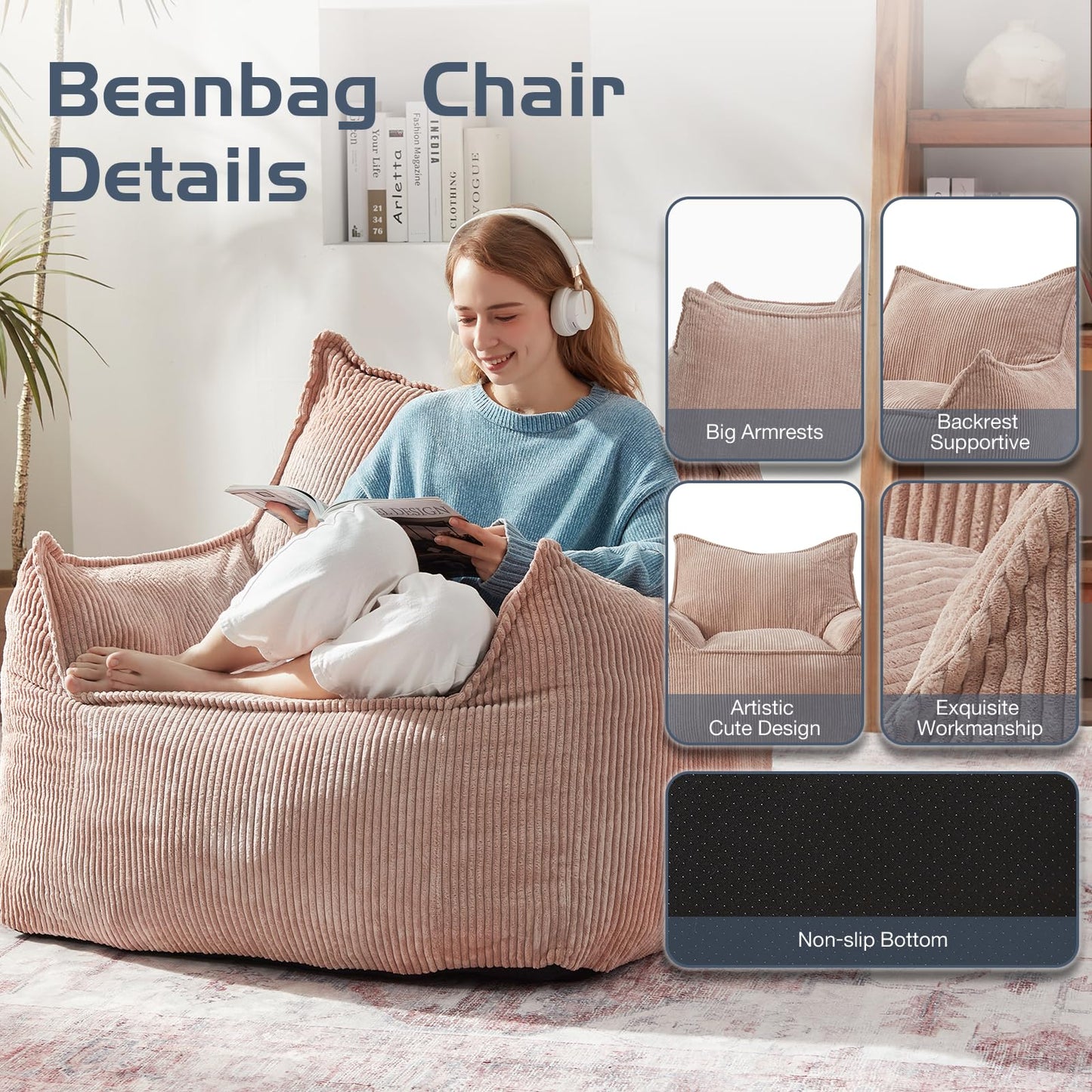 Giant Bean Bag Chair for Adults and Teens