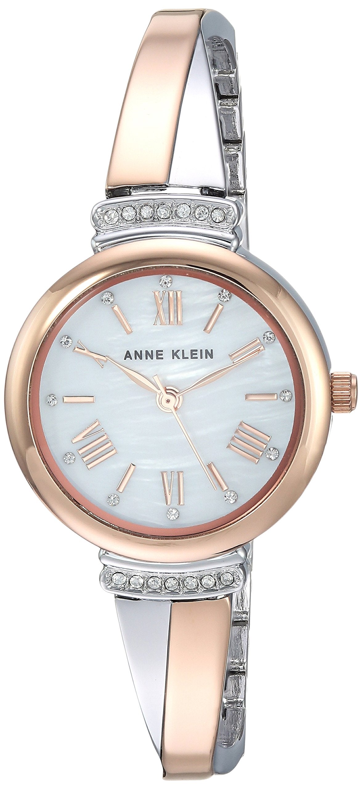 Anne Klein Crystal Accented Bangle Watch Set