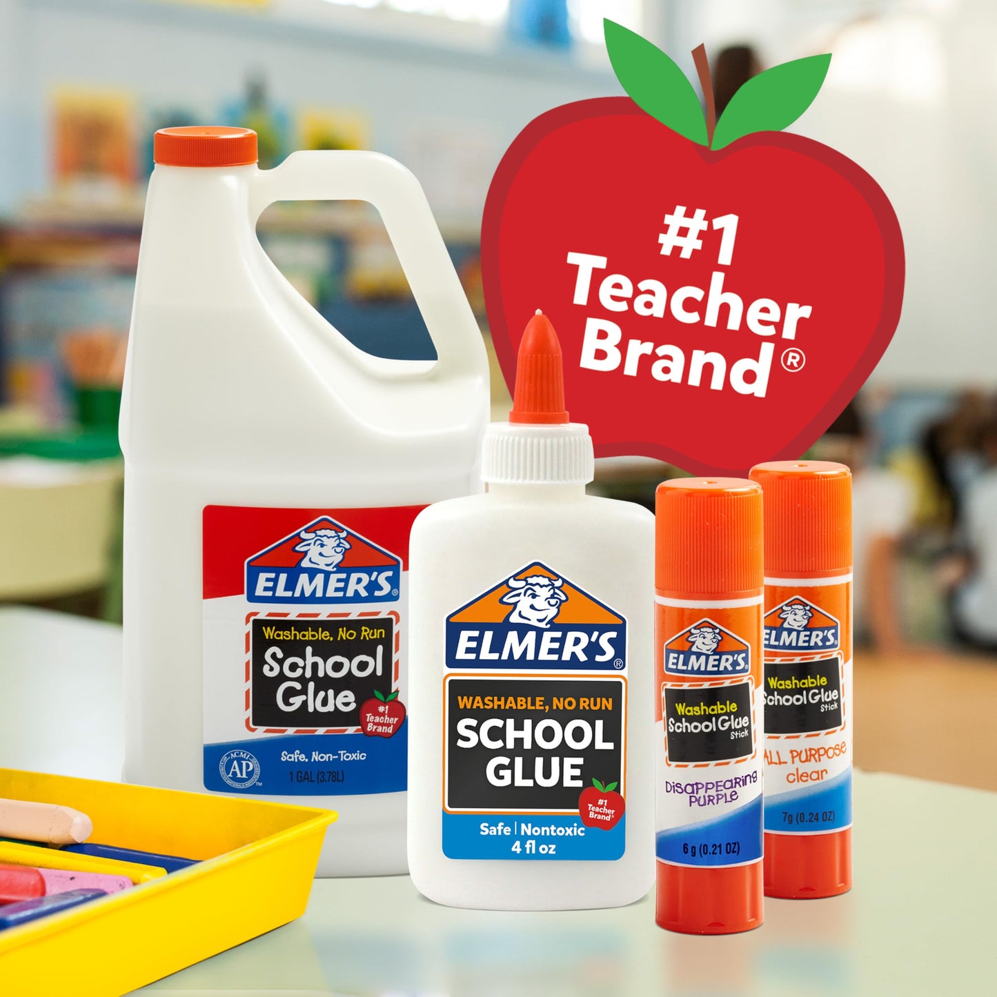 Elmer's Assorted Liquid Glitter Glue 6oz Set