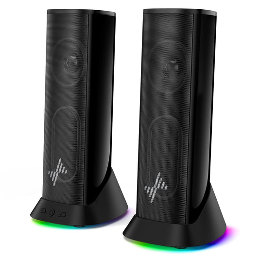 Hi-Fi Stereo Computer Speakers with LED Lighting