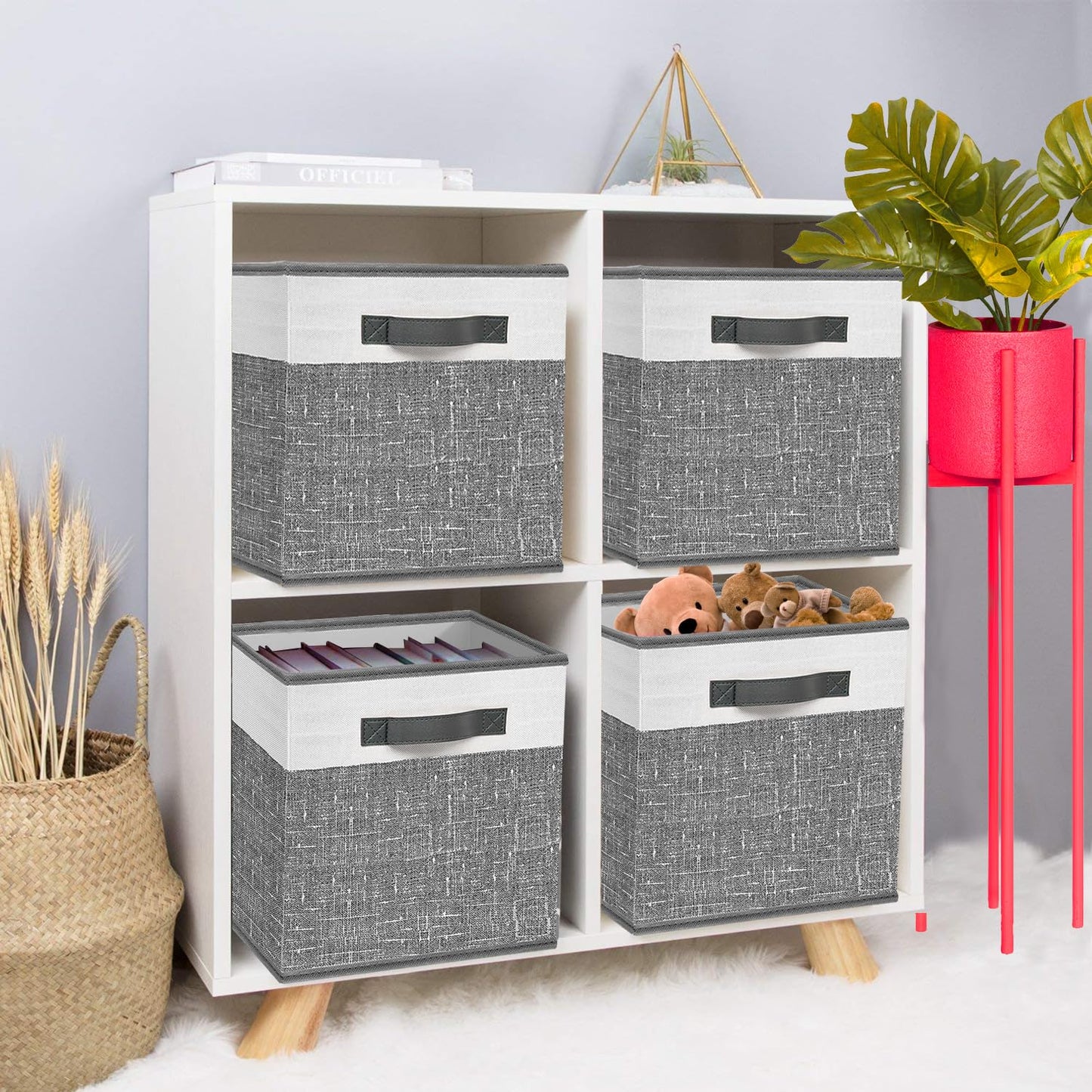 Collapsible Fabric Storage Bins - Set of 6