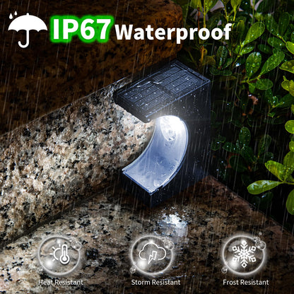 10 Pack Solar Stair Lights for Outdoor Steps