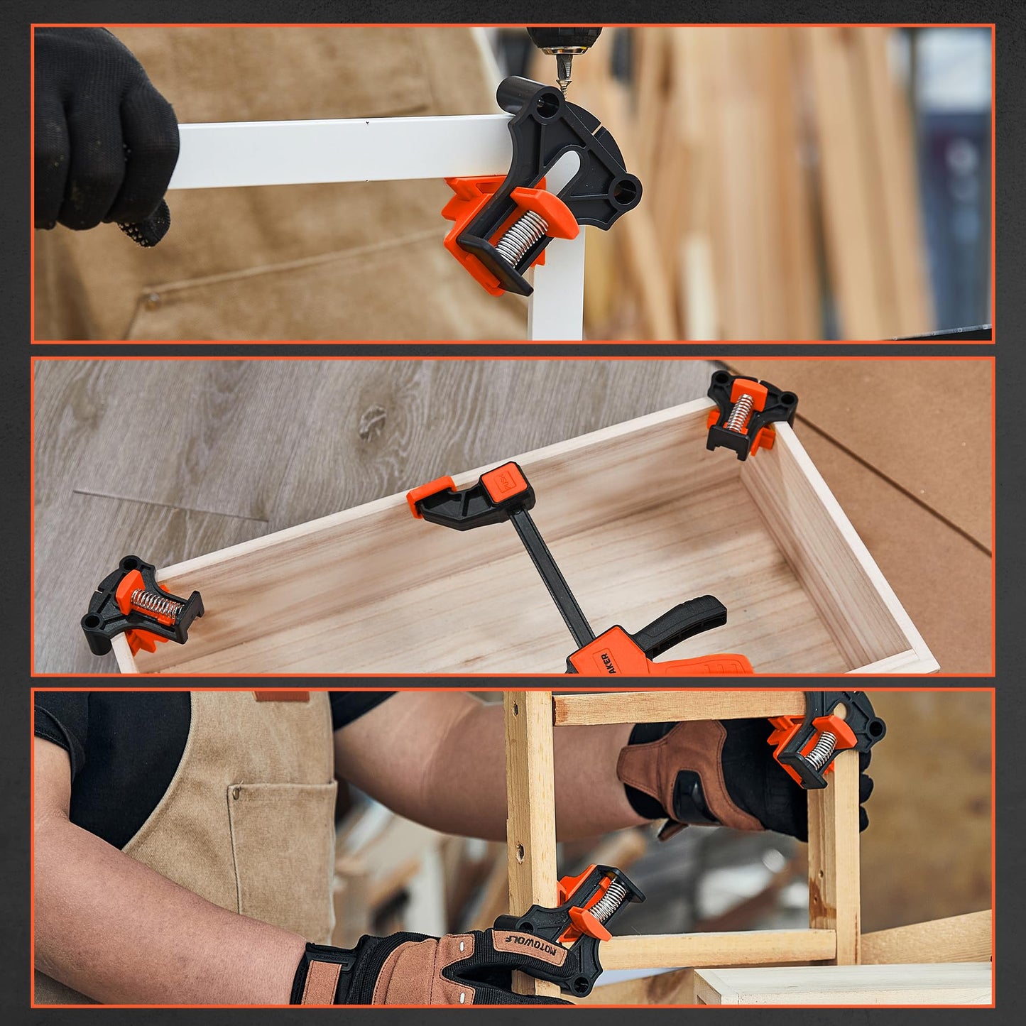 Saker 6" Quick Grip Woodworking Bar Clamps