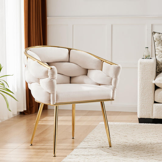 Mid Century Accent Chair with Metal Legs