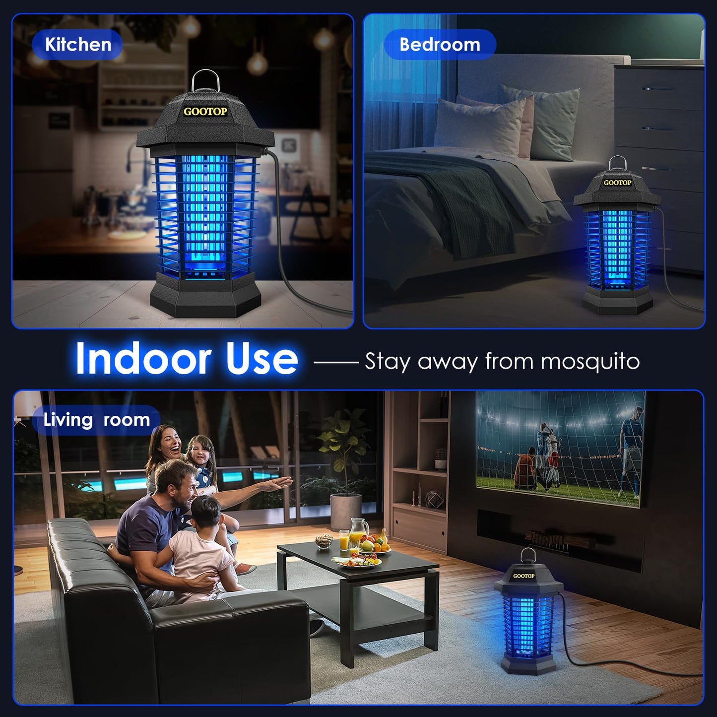 GOOTOP Electric Mosquito Zapper for Indoor Outdoor