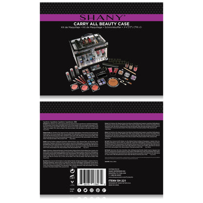 SHANY Makeup Train Case with Eye Palettes & Brushes