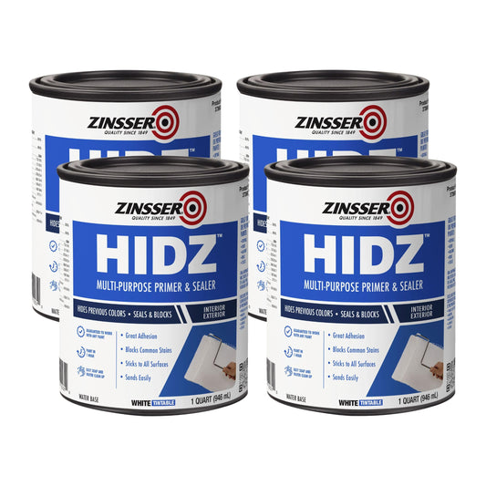 4 Pack Zinsser Multi-Purpose Primer and Sealer, Quart