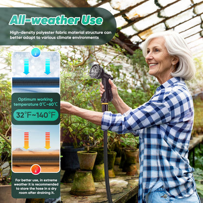 100FT Non-Expanding Garden Hose by Lipoliftco