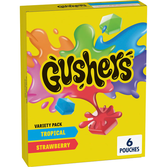 Gushers Tropical Fruit Snacks, Gluten Free, 6 ct