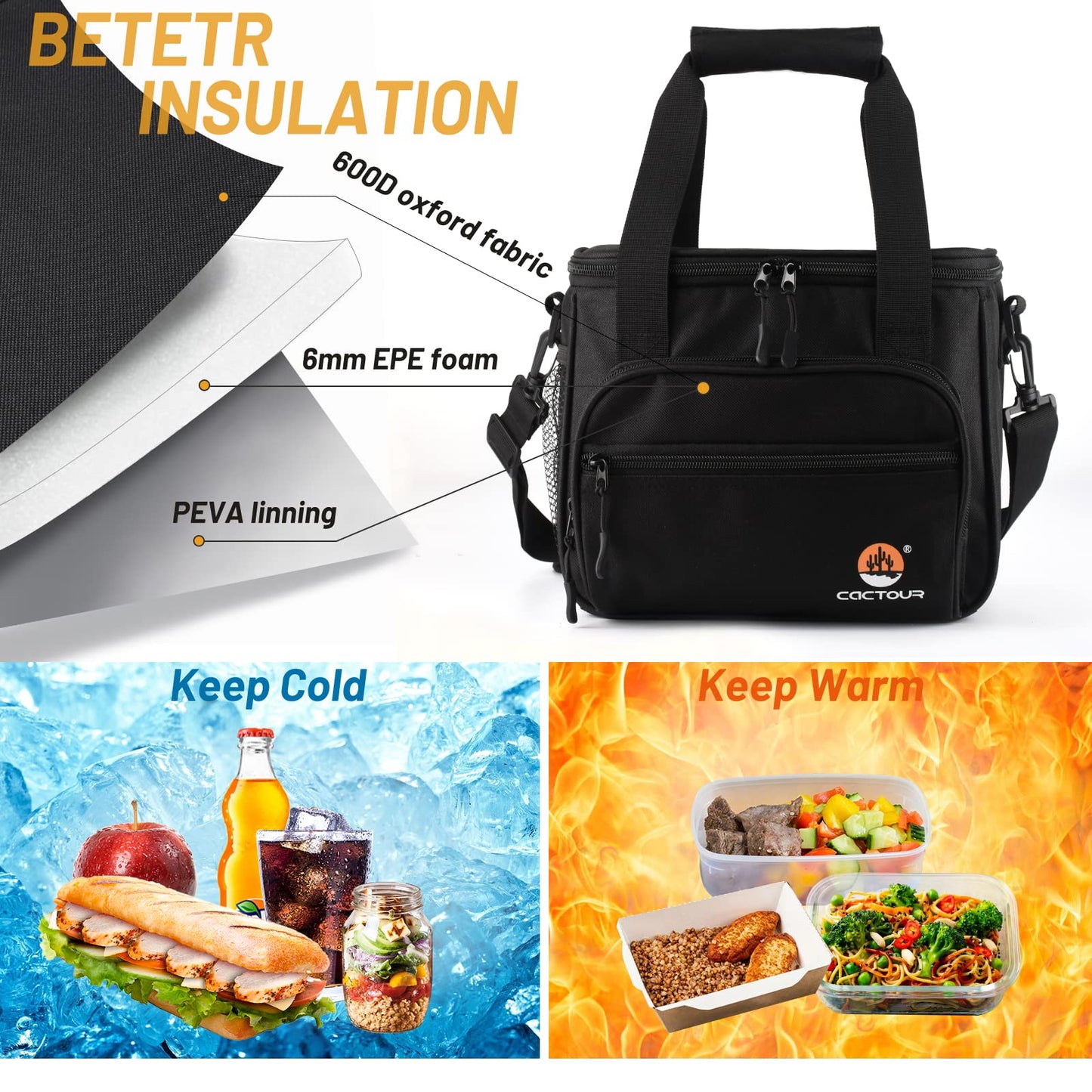 12 Can Insulated Lunch Bag for Work & Picnic