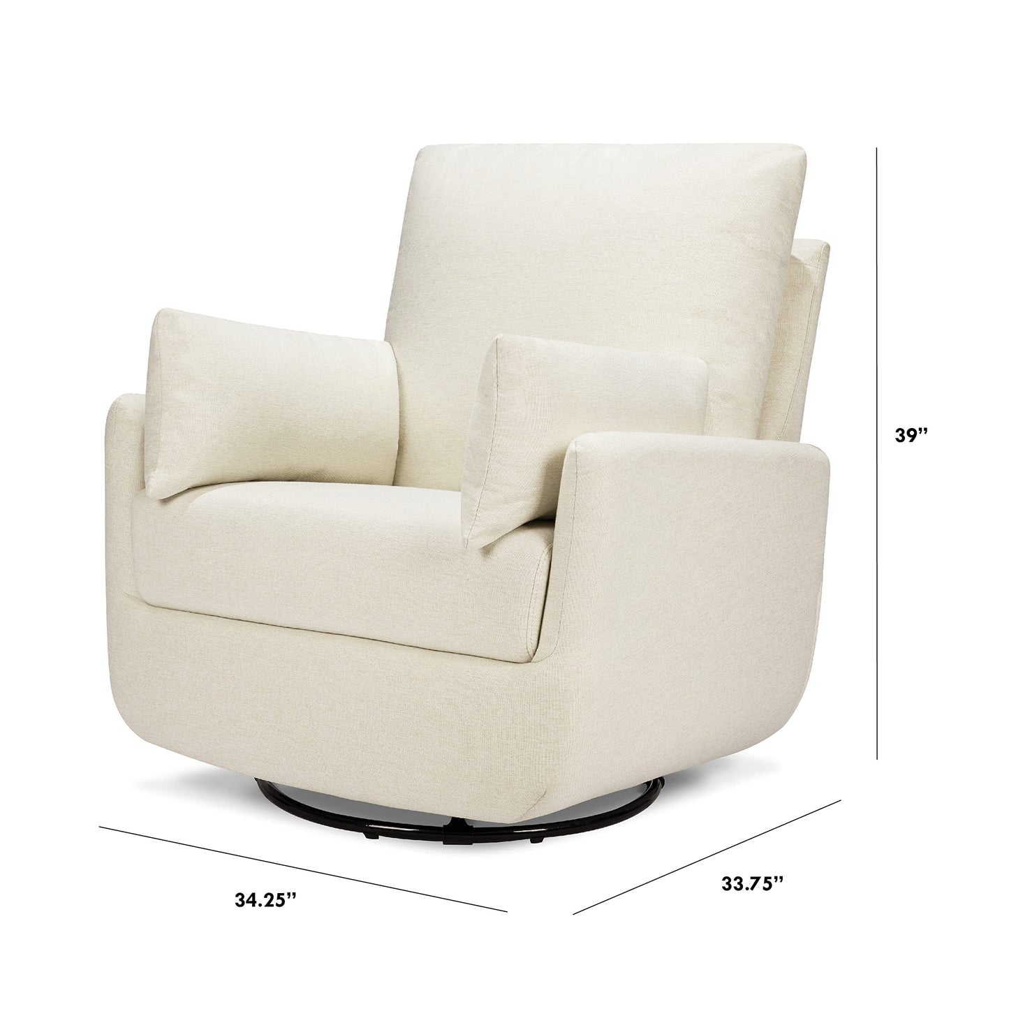 Davinci Juno Swivel Glider in Vanilla, Greenguard Gold & CertiPUR-US Certified