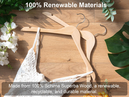 30 Pack StorageWorks Wooden Clothes Hangers