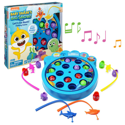 Spin Master Games, Pinkfong Baby Shark Let's Go Hunt Musical Fishing Game with Sound, Preschool Educational Toy, Christmas Gifts for Kids, for Ages 4+