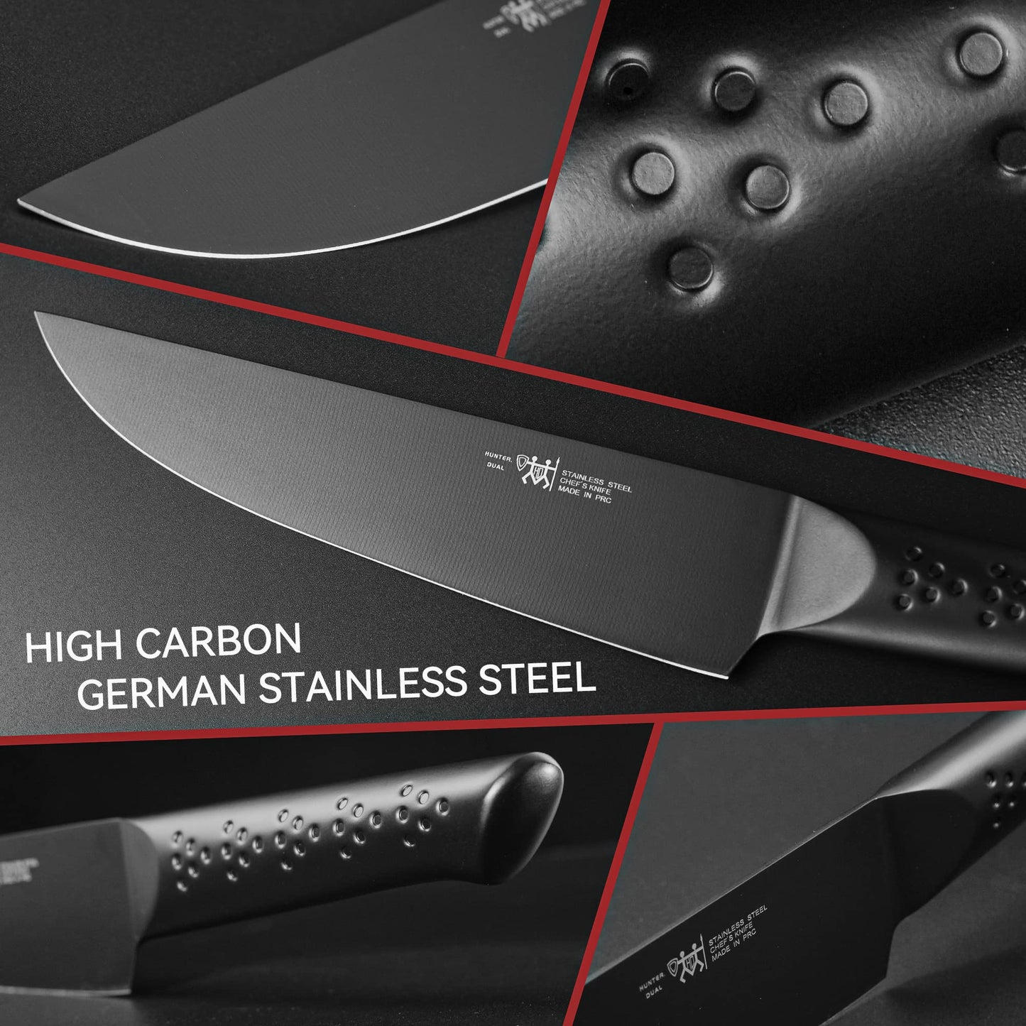 15-Piece HUNTER.DUAL Kitchen Knife Set with Block