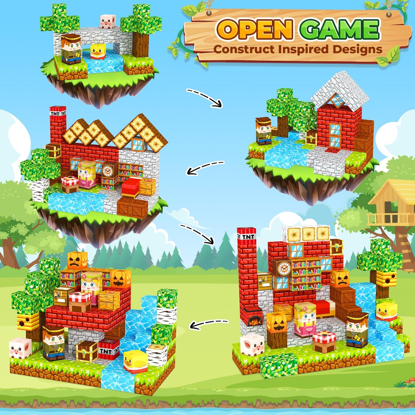 Magnetic Building Blocks for Kids Age 3-12