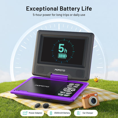 Portable DVD Player for Kids with Swivel Screen