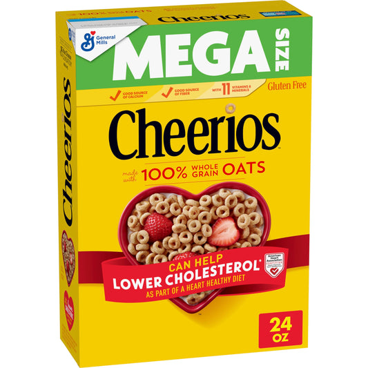 Mega Size Cheerios Gluten Free Breakfast Cereal 24oz