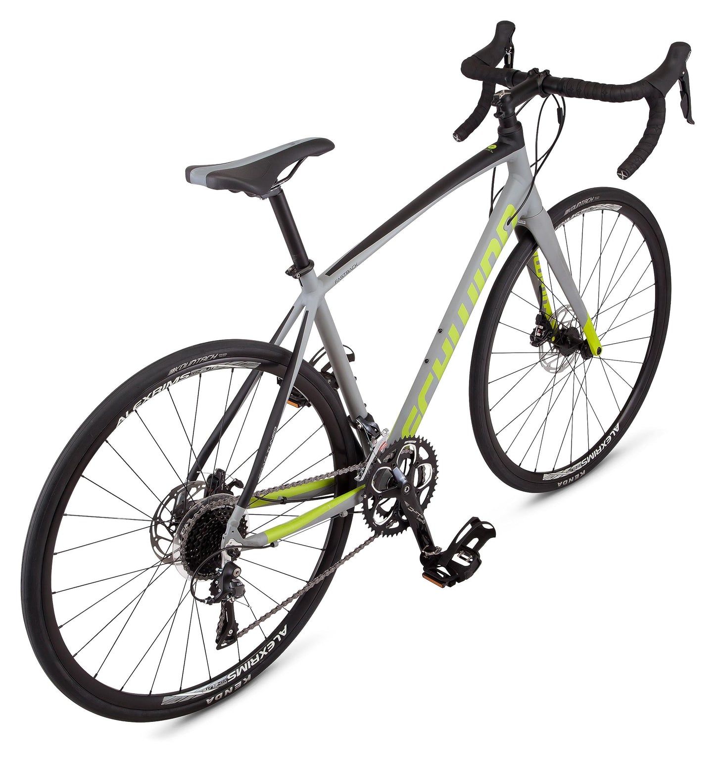 Schwinn Fastback AL Disc Sora Adult Performance Road Bike, Beginner to Intermediate Bicycle Riders, 700c Wheels, 18-Speed Drivetrain, Small Aluminum Frame, Grey