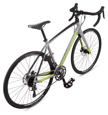 Schwinn Fastback AL Disc Sora Adult Performance Road Bike, Beginner to Intermediate Bicycle Riders, 700c Wheels, 18-Speed Drivetrain, Small Aluminum Frame, Grey