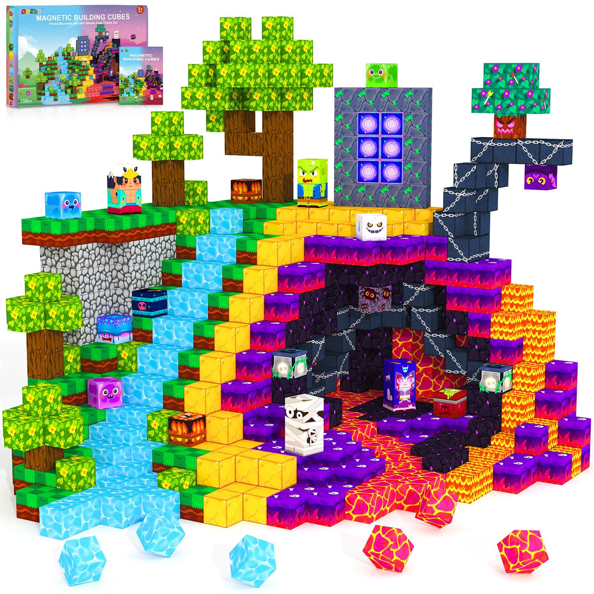 150 Piece Magnetic Tiles Building Blocks Set