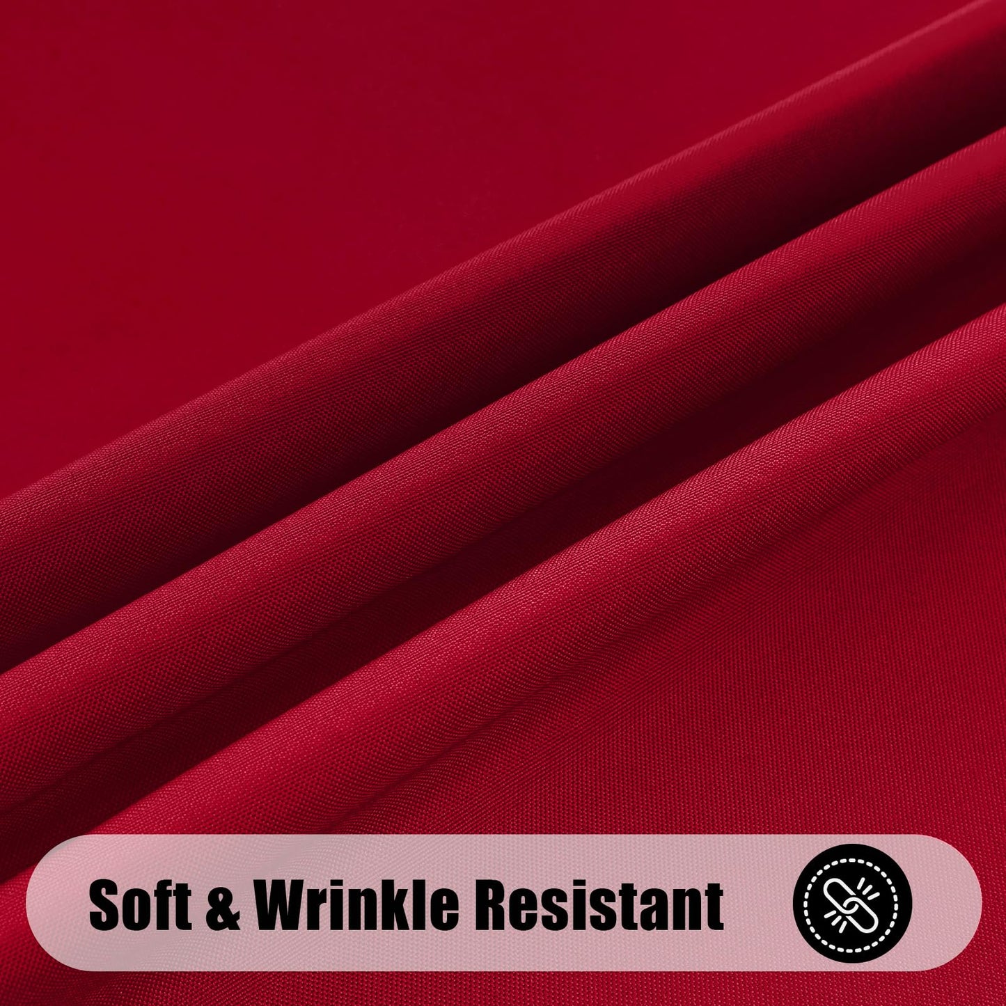 smiry 2 Pack Rectangle Table Cloth 60x102 Inch, Waterproof Anti-Scratch Polyester Tablecloth, Machine Washable Fabric Table Cover for Dining, Buffet, Parties and Outdoor, Wine Red
