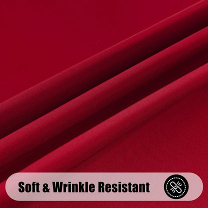 smiry 2 Pack Rectangle Table Cloth 60x102 Inch, Waterproof Anti-Scratch Polyester Tablecloth, Machine Washable Fabric Table Cover for Dining, Buffet, Parties and Outdoor, Wine Red