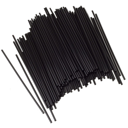 Chef Craft 150 Black Plastic Cocktail Straws