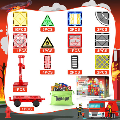 Magnetic Tiles Road Set Toy for Kids