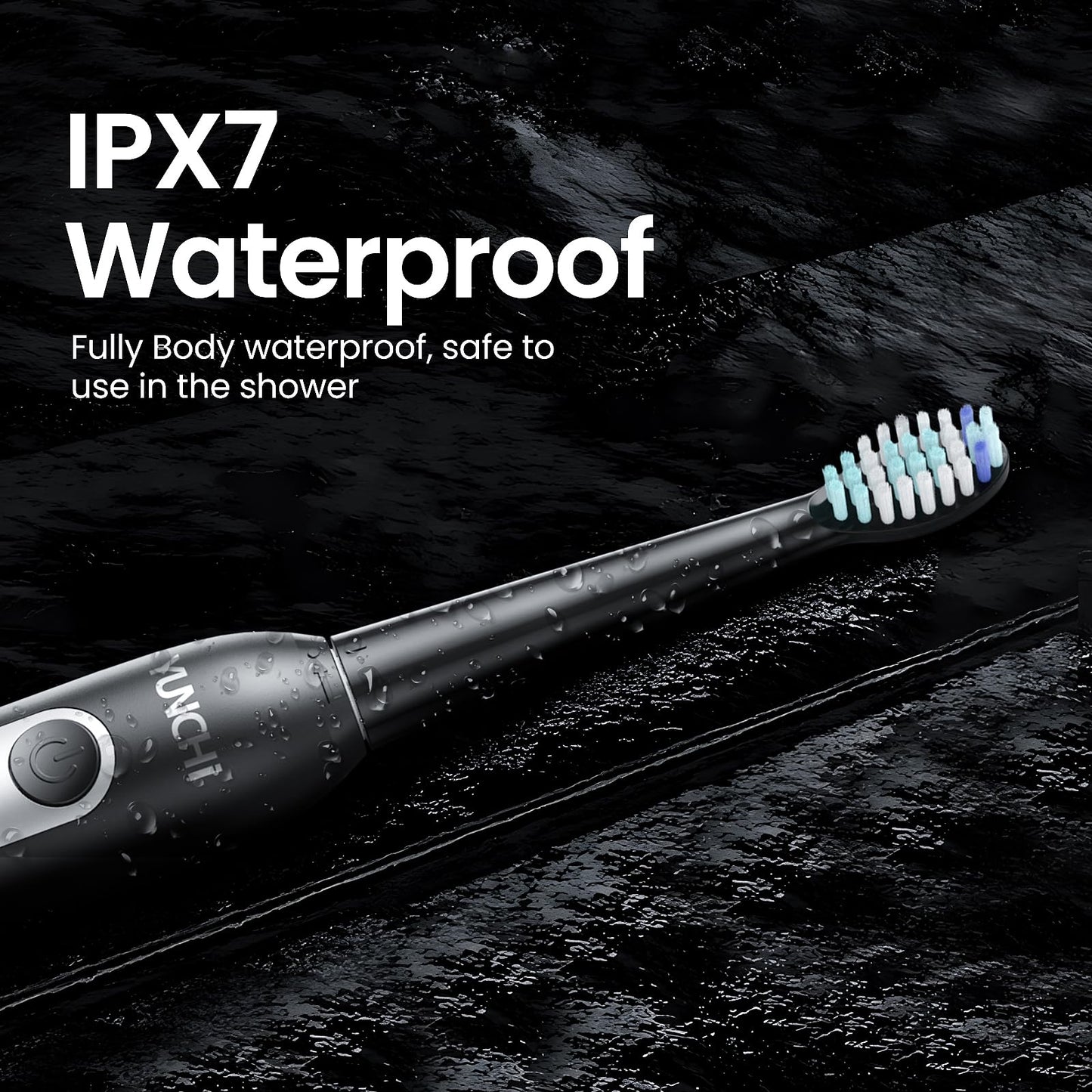 YUNCHI Sonic Electric Toothbrush with 4 Brush Heads