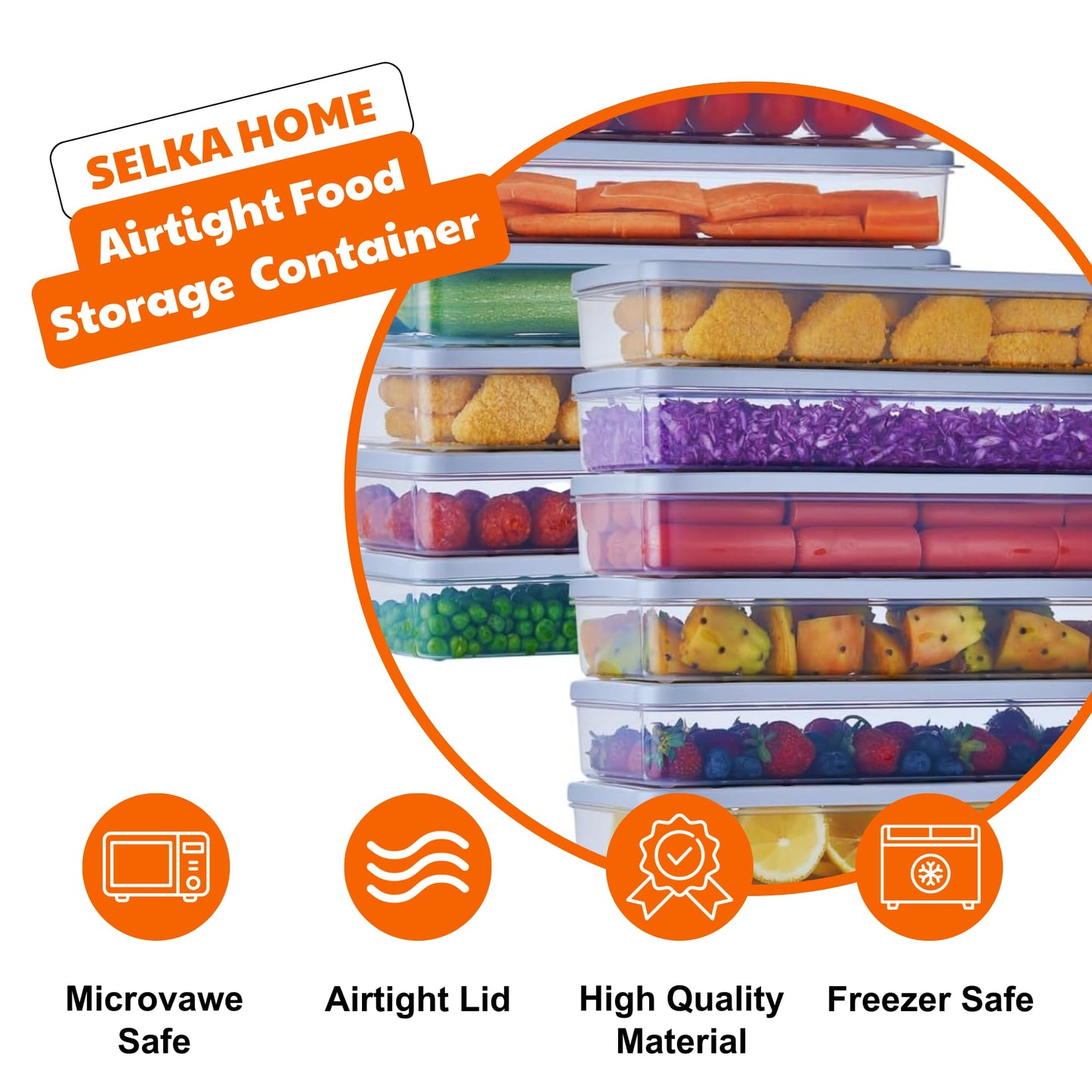 Airtight Food Storage Containers, 12 Piece Set