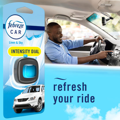 Febreze Car Air Freshener Vent Clip, Linen & Sky, 1 Count