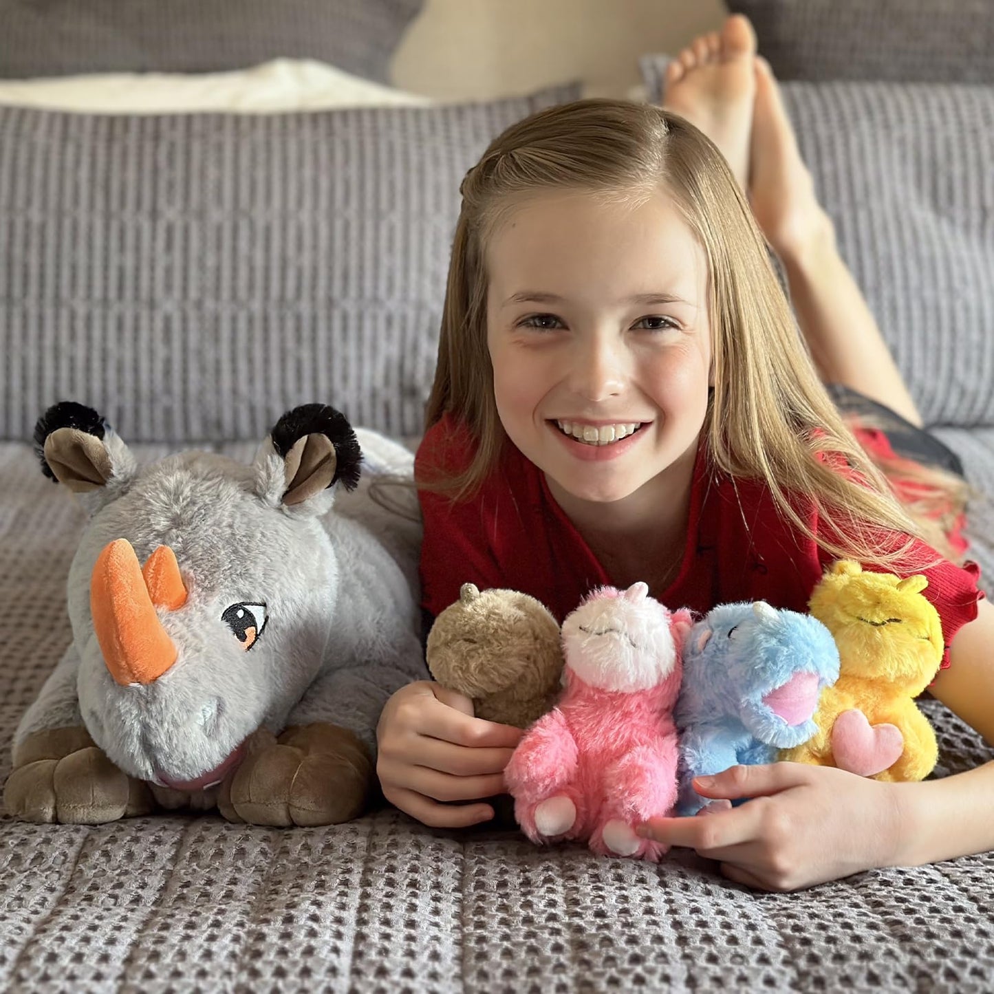 Rhino Stuffed Animal Plush with Baby Rhinos Inside