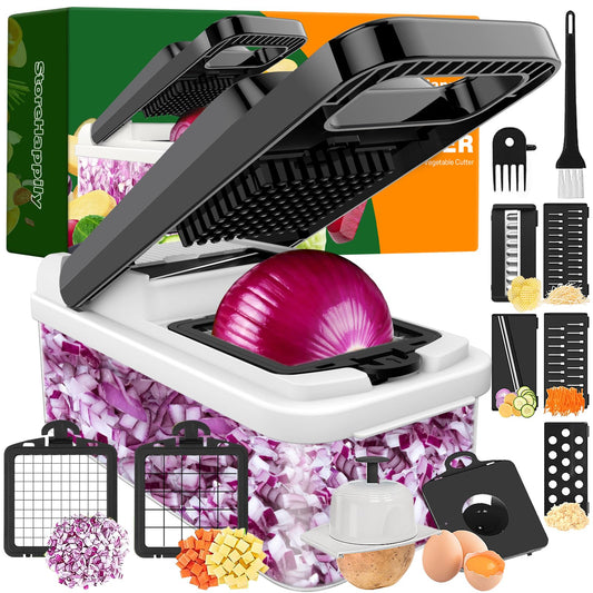 12-in-1 Vegetable Chopper with 7 Blades