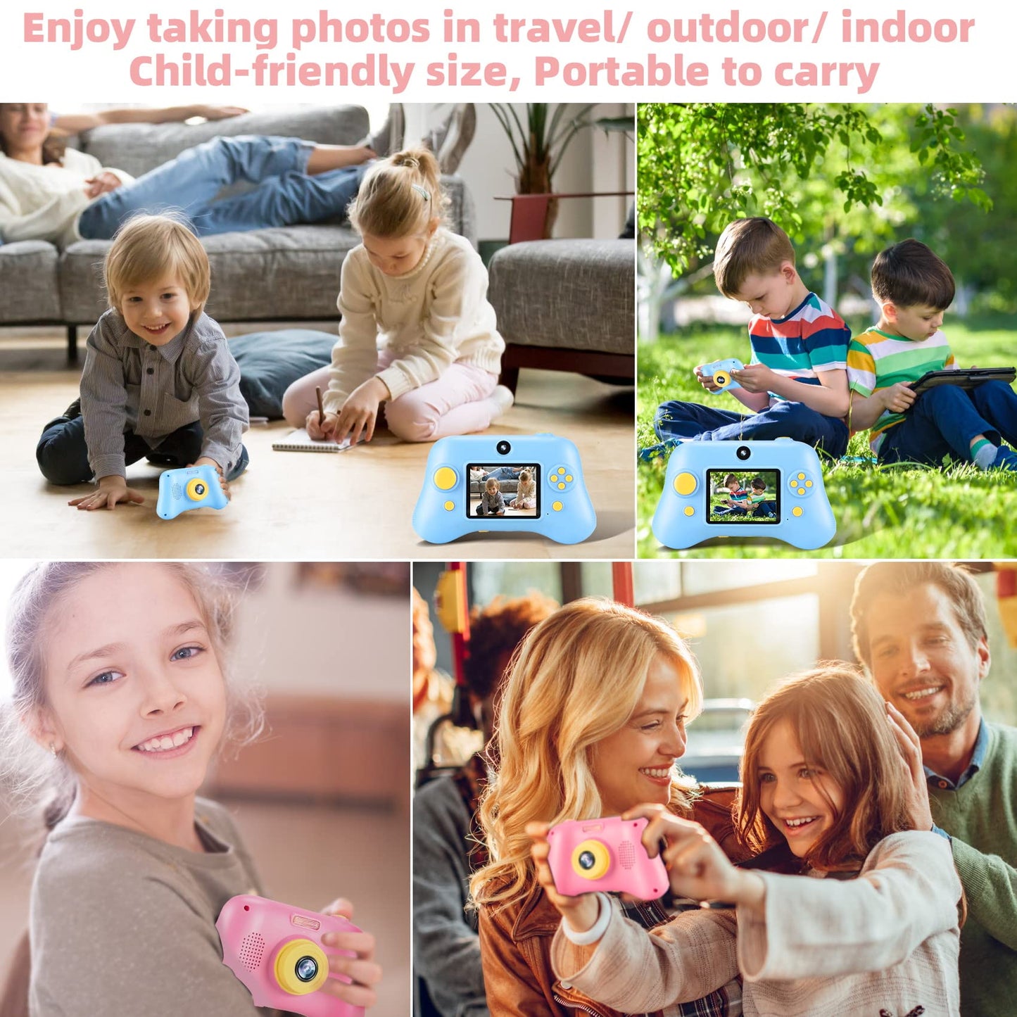Kids 1080P Digital Camera with 32GB SD Card