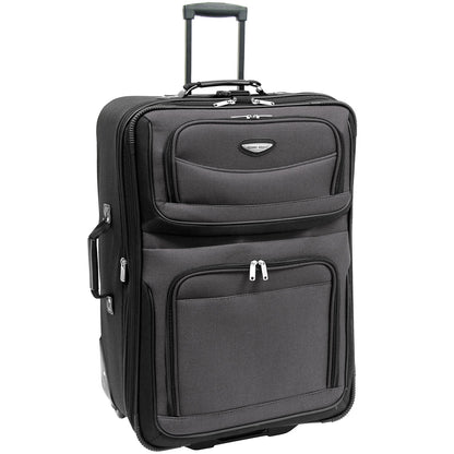 Travel Select Amsterdam Expandable Rolling Upright Luggage, Gray, 4-Piece Set