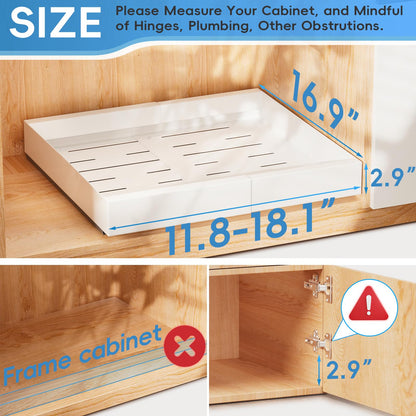 Expandable Pull-Out Cabinet Organizer with Adjustable Drawers