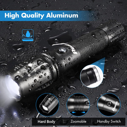 PHIXTON 5000 Lumen Rechargeable LED Flashlight