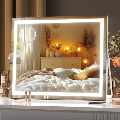 Hasipu LED Makeup Mirror with 10X Magnification