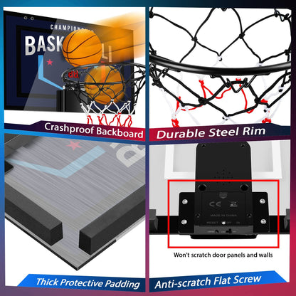 Indoor Basketball Hoop with Electronic Scoreboard